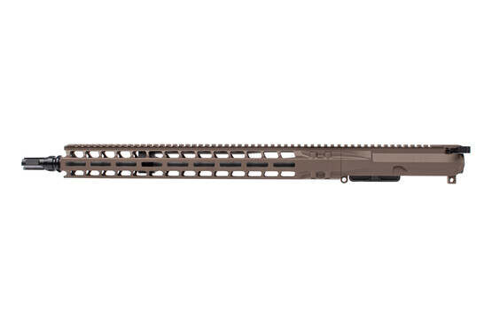 Radian .223 Wylde 17.5-inch AR-15 Complete Upper features a Silencer Co ASR Mount and brown finish
